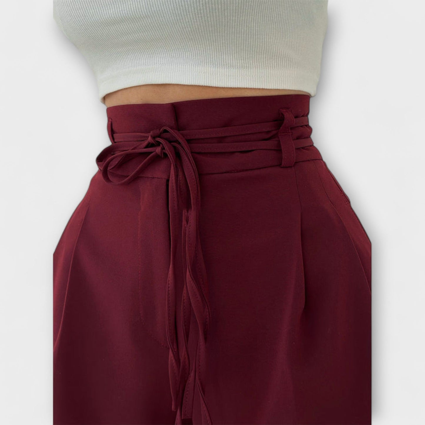 Jill - Pantalones de Ocio Con Cordones