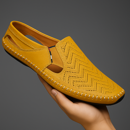 Sandalias de piel con tiras