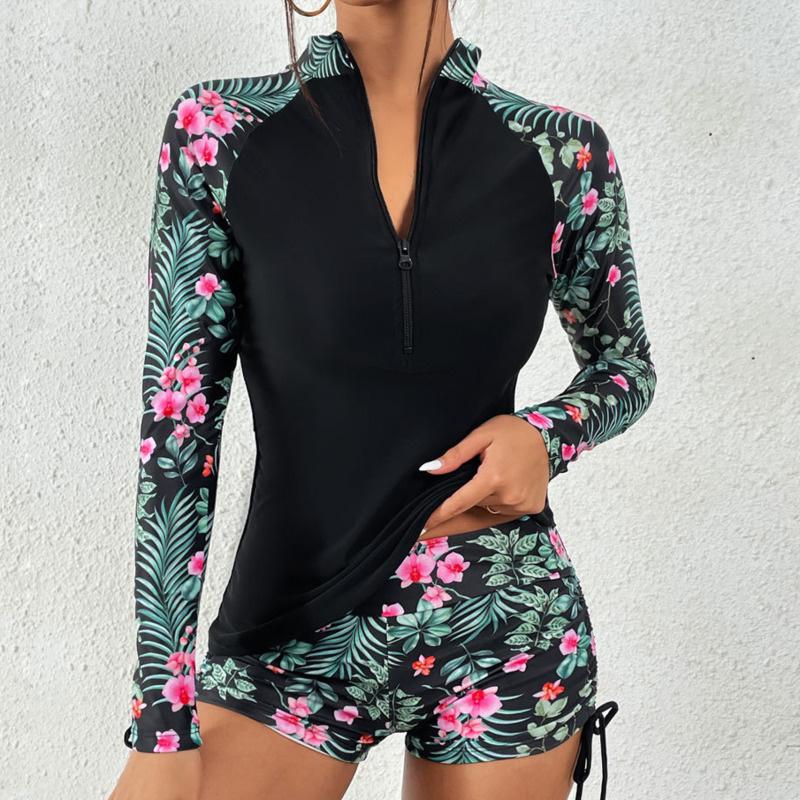 Yarima | Conjunto Tankini De Manga Larga Elegante