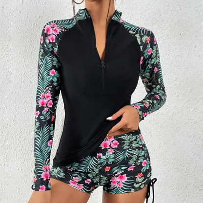 Yarima | Conjunto Tankini De Manga Larga Elegante