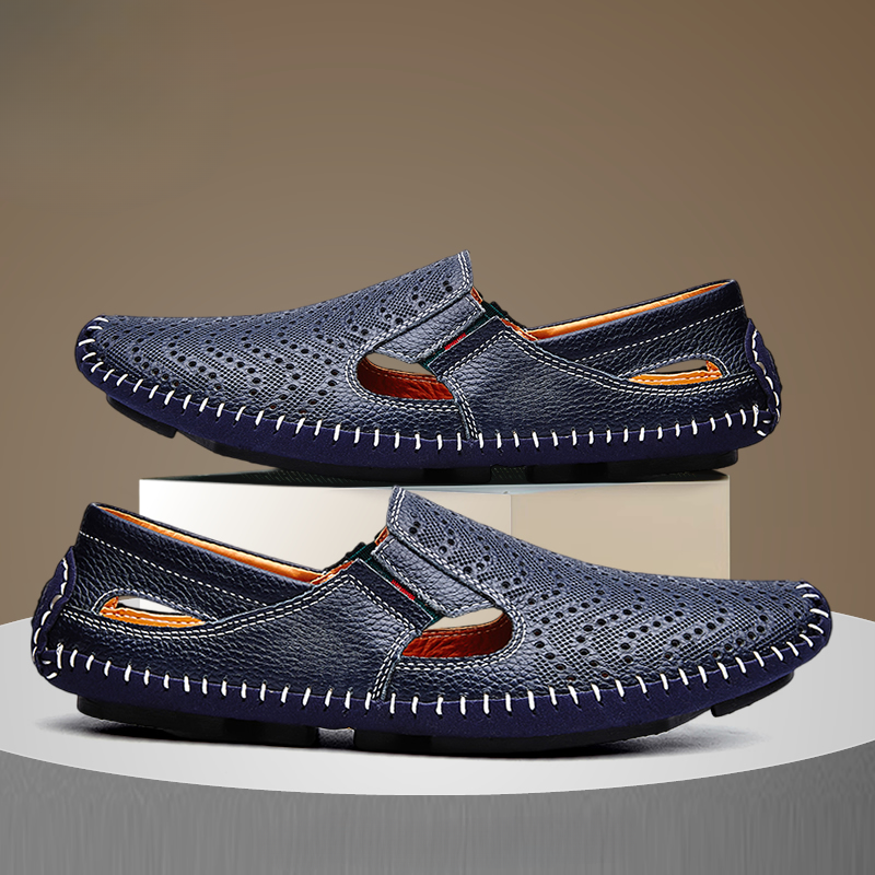 Sandalias de piel con tiras