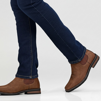 Elegantes botas de piel para hombre