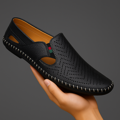 Sandalias de piel con tiras