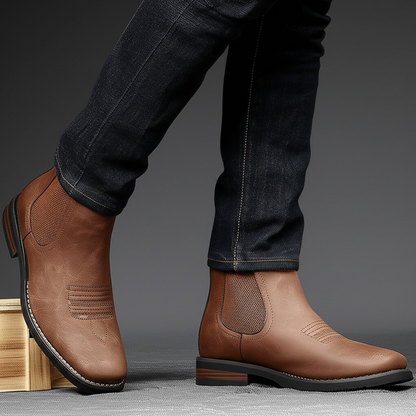 Elegantes botas de piel para hombre