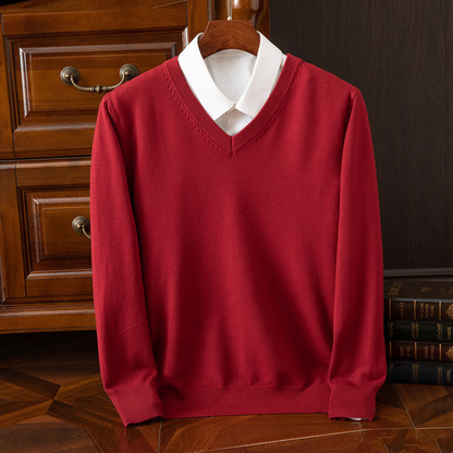 Jersey elegante con cuello en V