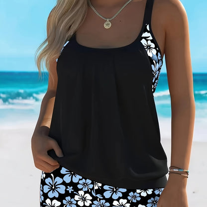 Yarisa | Conjunto Tankini Floral Elegante