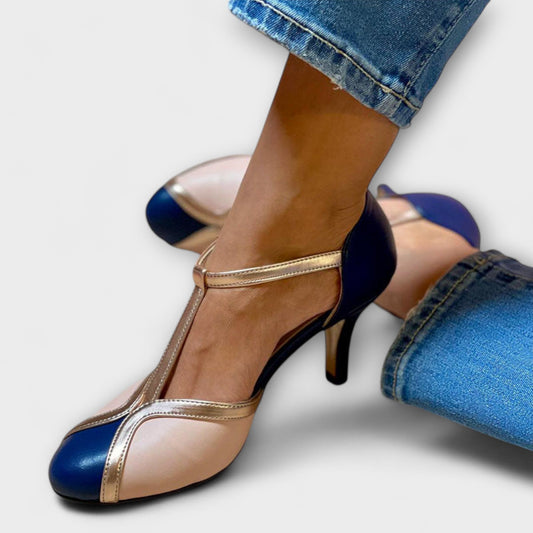 Alessia – Elegancia T-Strap Bicolor