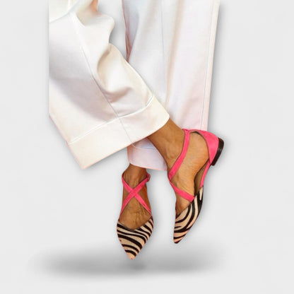 Zarella – Zebra-Flats en Poder Rosa
