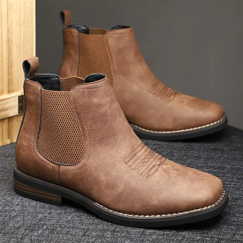 Elegantes botas de piel para hombre