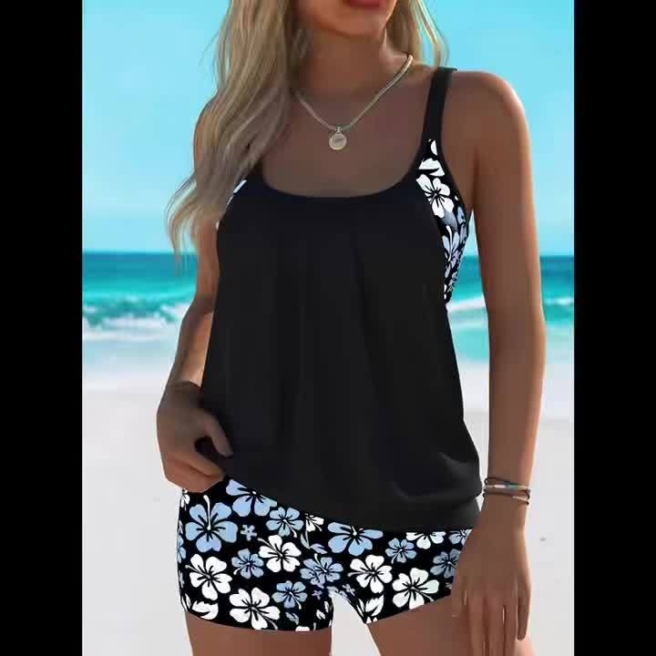 Yarisa | Conjunto Tankini Floral Elegante