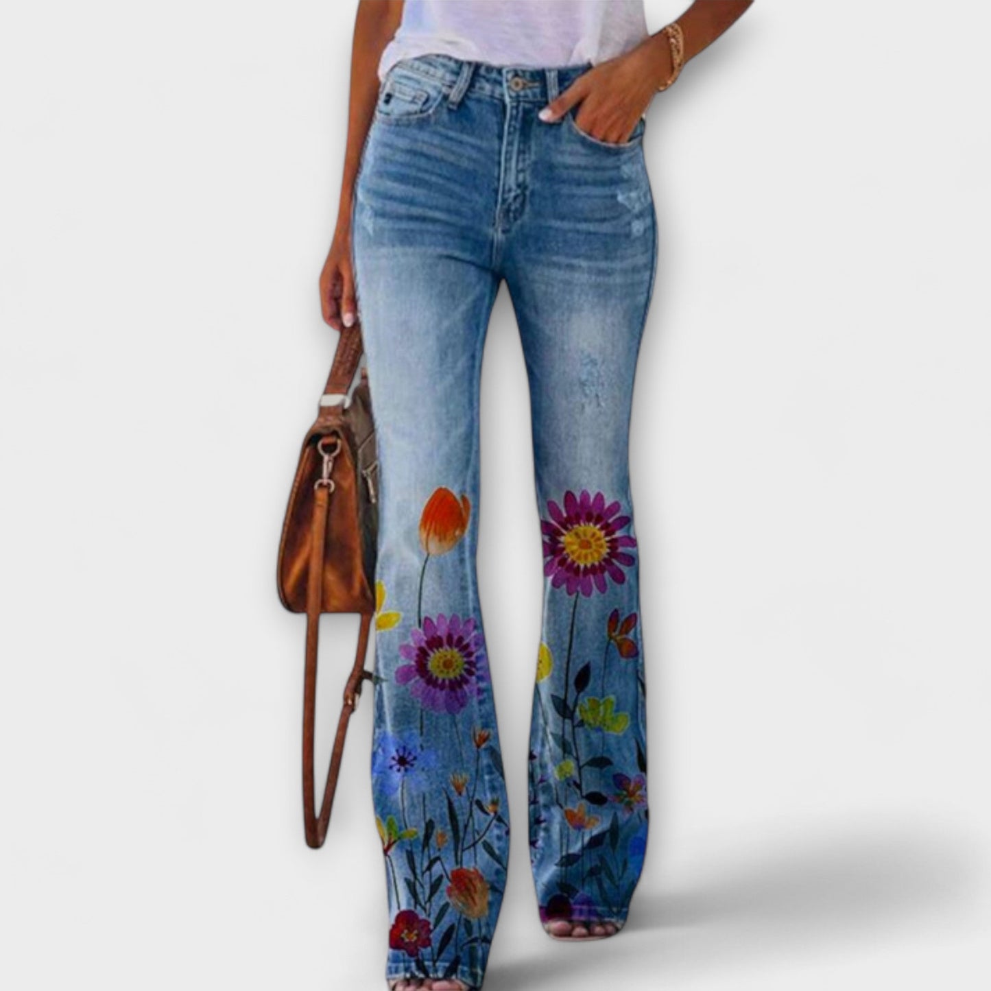 Pantalones con flores