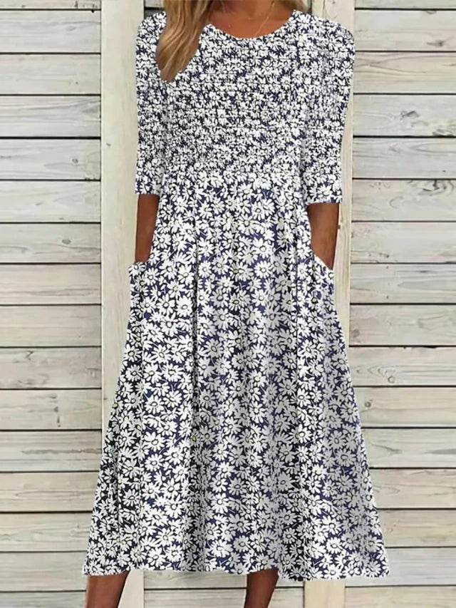 Yarima | Vestido Midi Floral Elegante