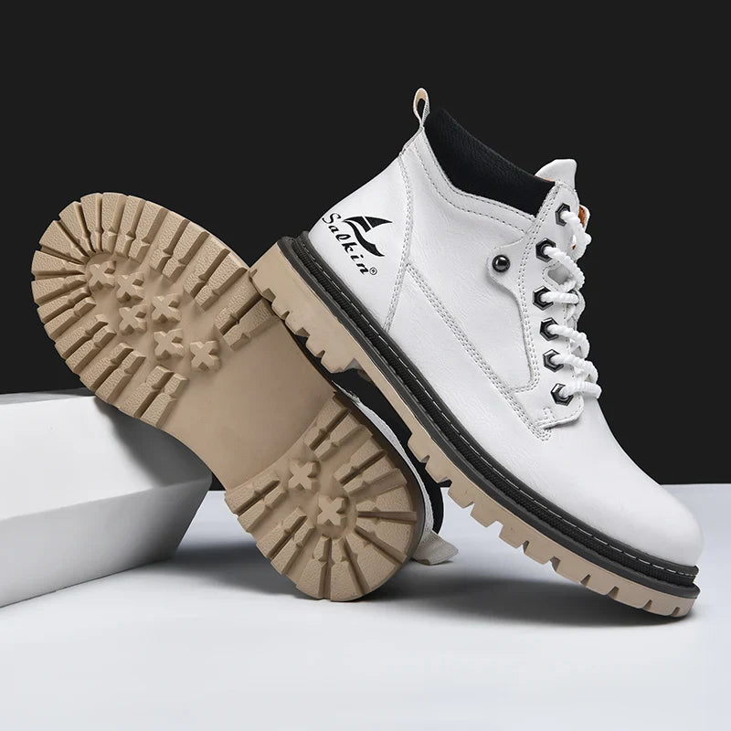 Elegantes botas de piel