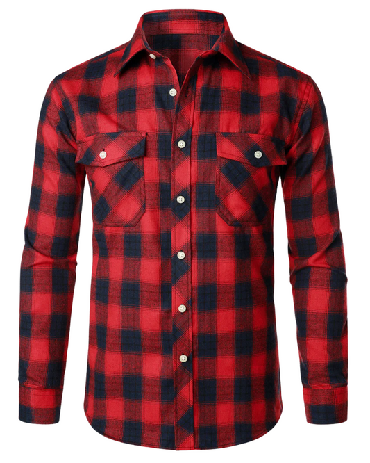 Elegante camisa de cuadros