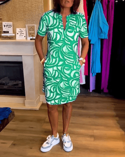 Isabela | Vestido V-Colores Elegante