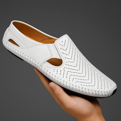 Sandalias de piel con tiras