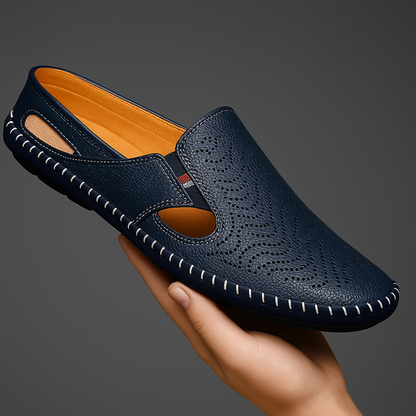 Sandalias de piel con tiras