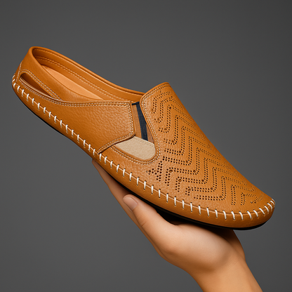 Sandalias de piel con tiras