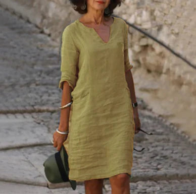 Mariana | Vestido De Lino Cómodo