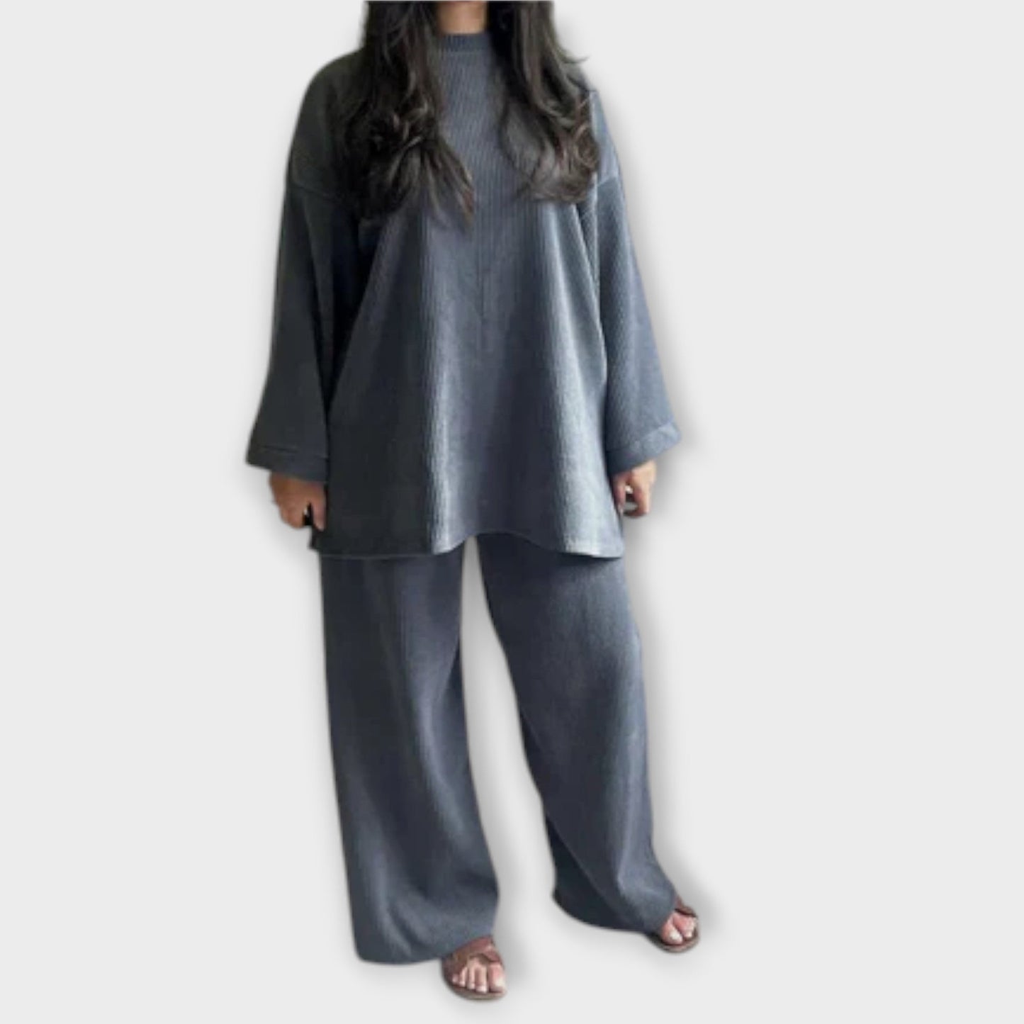 Ingrid - Conjunto en Talla Grande - Estilo Acanalado