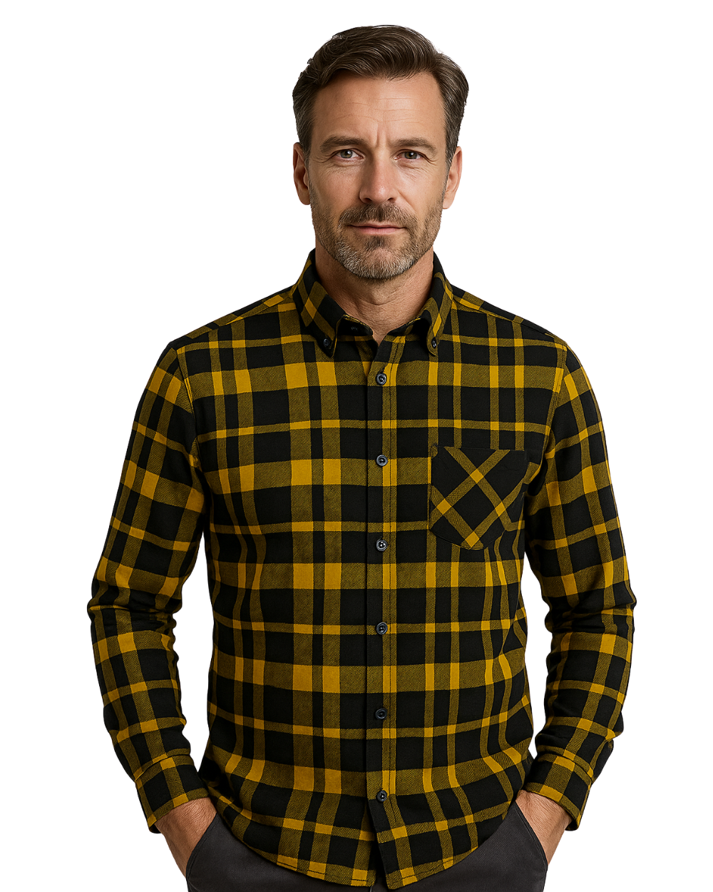 Camisa de cuadros para hombre